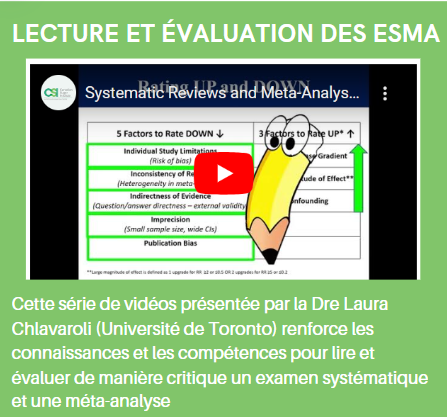 Lecture et évaluation des ESMA