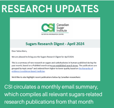 CSI offers scientific research updates by email on a monthly basis